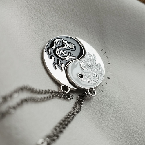 گردنبند ست مدل یین یانگ مناسب ست با رفیق و ...