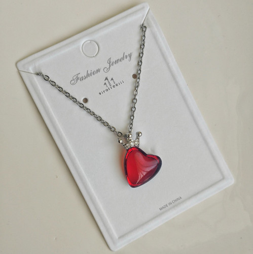 گردنبند دخترانه مدل قلب تاج