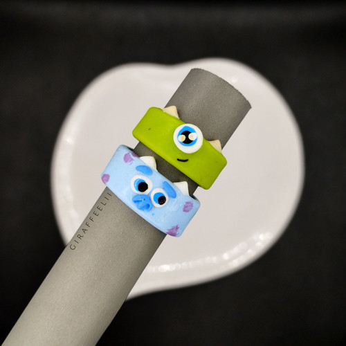 انگشتر ست مدل خمیری طرح مایک و سالیوان| ست با رفیق