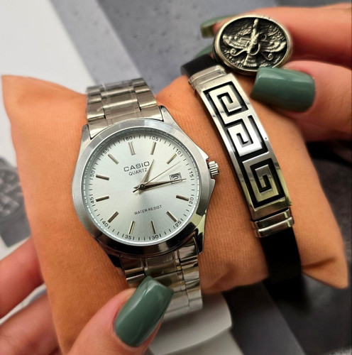 ست ساعت مچی مردانه برند کاسیو ( به همراه دستبند و انگشتر)