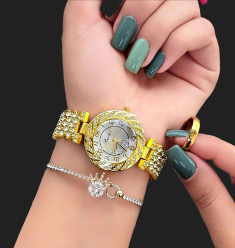 ست ساعت مچی زنانه شیک Baole به همراه دستبند و حلقه