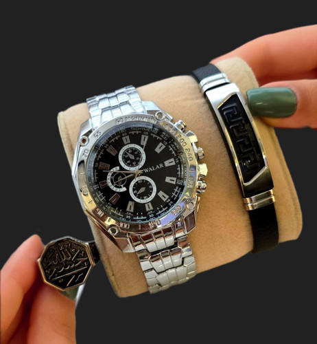ست ساعت مچی والار ( به همراه دستبند و انگشتر)