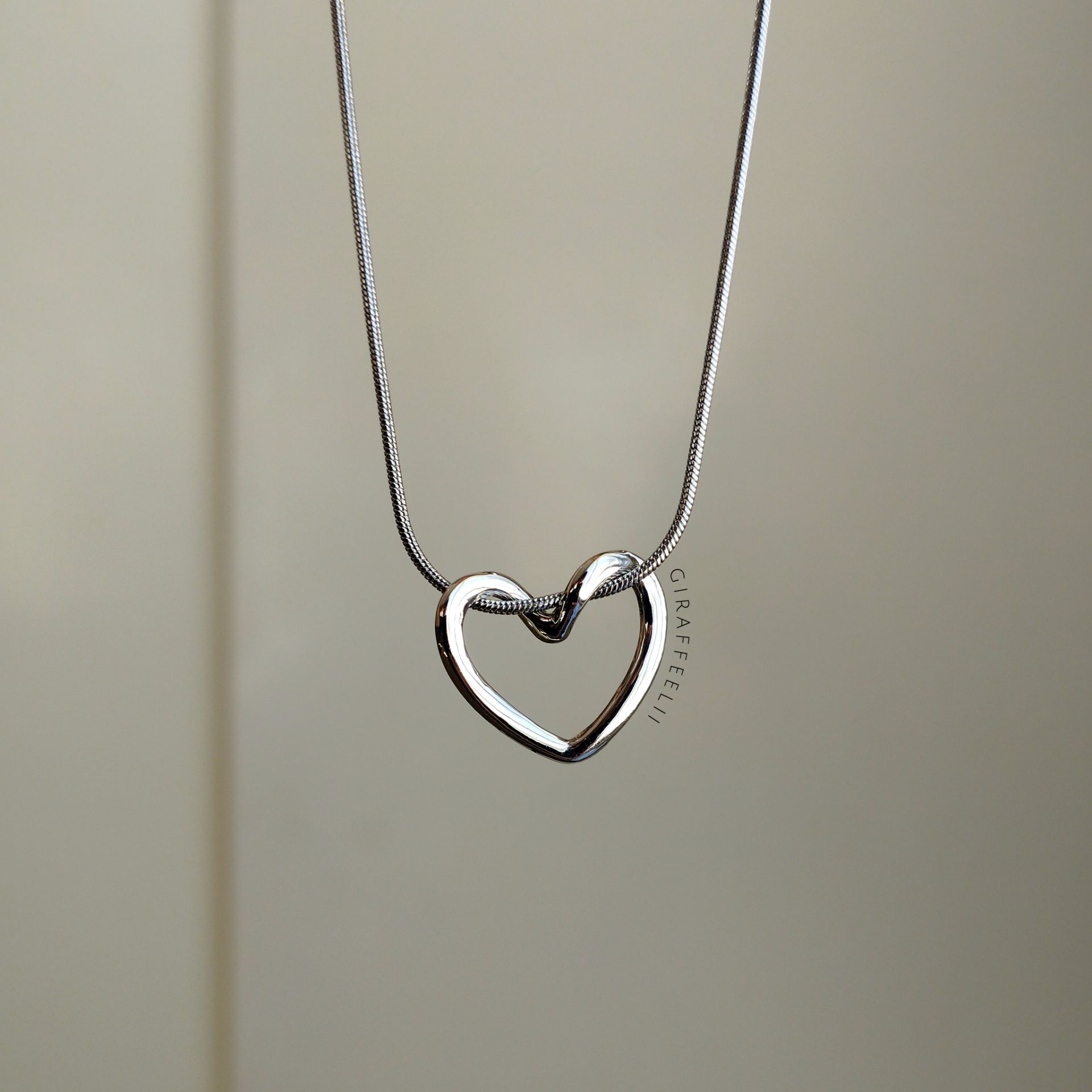 گردنبند قلب مینیمال | زنانه ، دخترانه | استیل رنگ ثابت