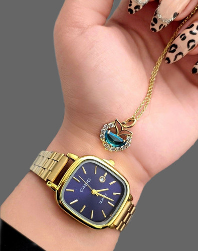 ست ساعت و گردنبند زنانه کاسیو