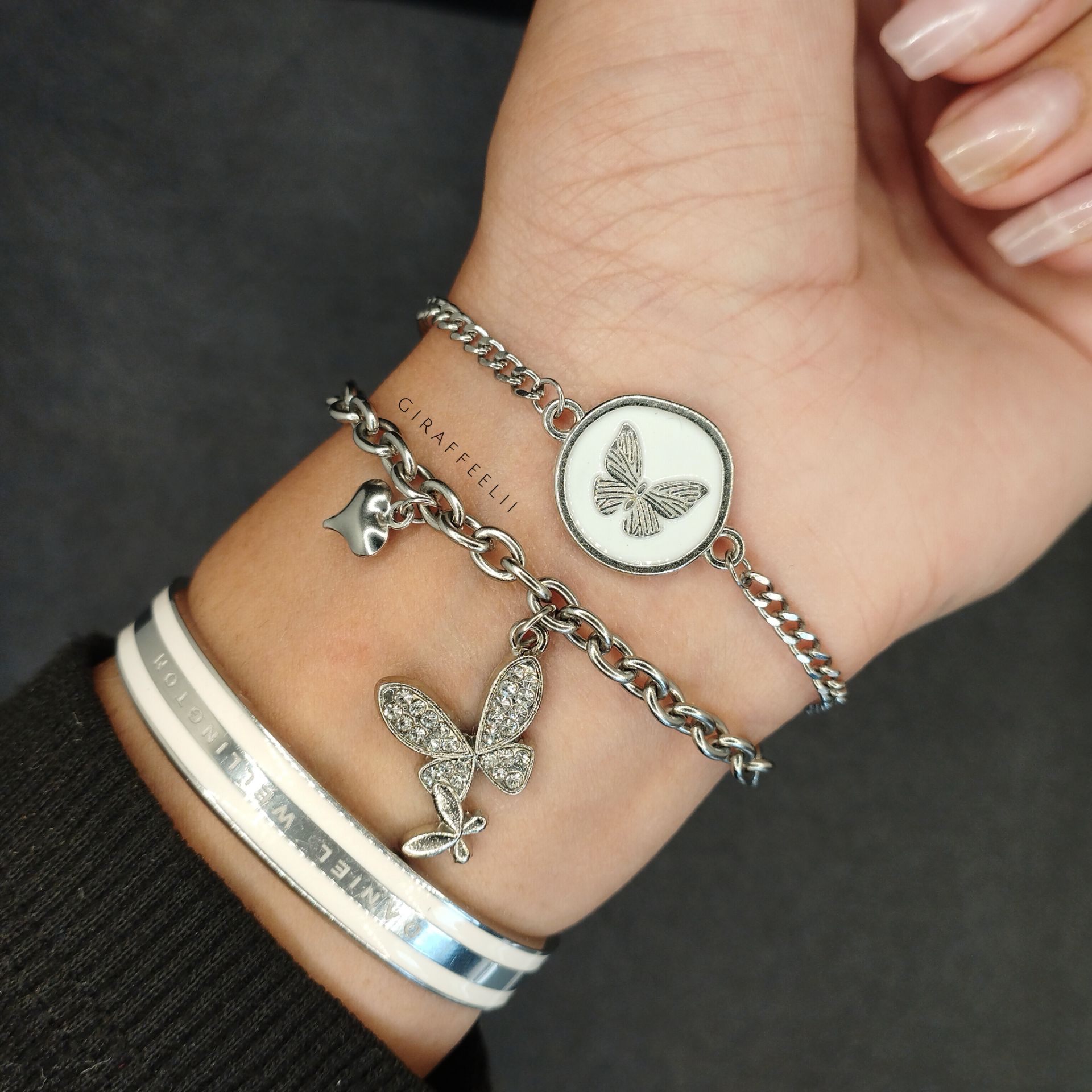 دستبند/ پابند پروانه مدل دولاین