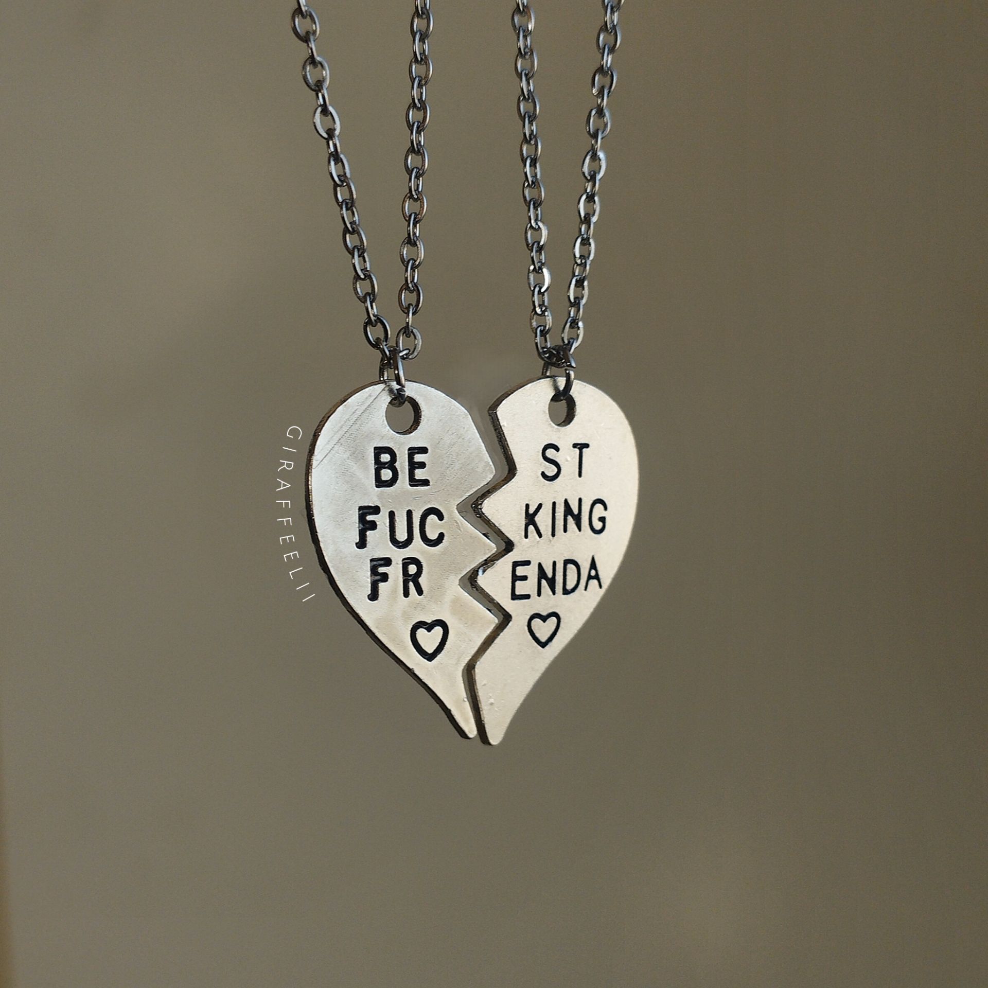 گردنبند ست دو نفره طرح بست فرند