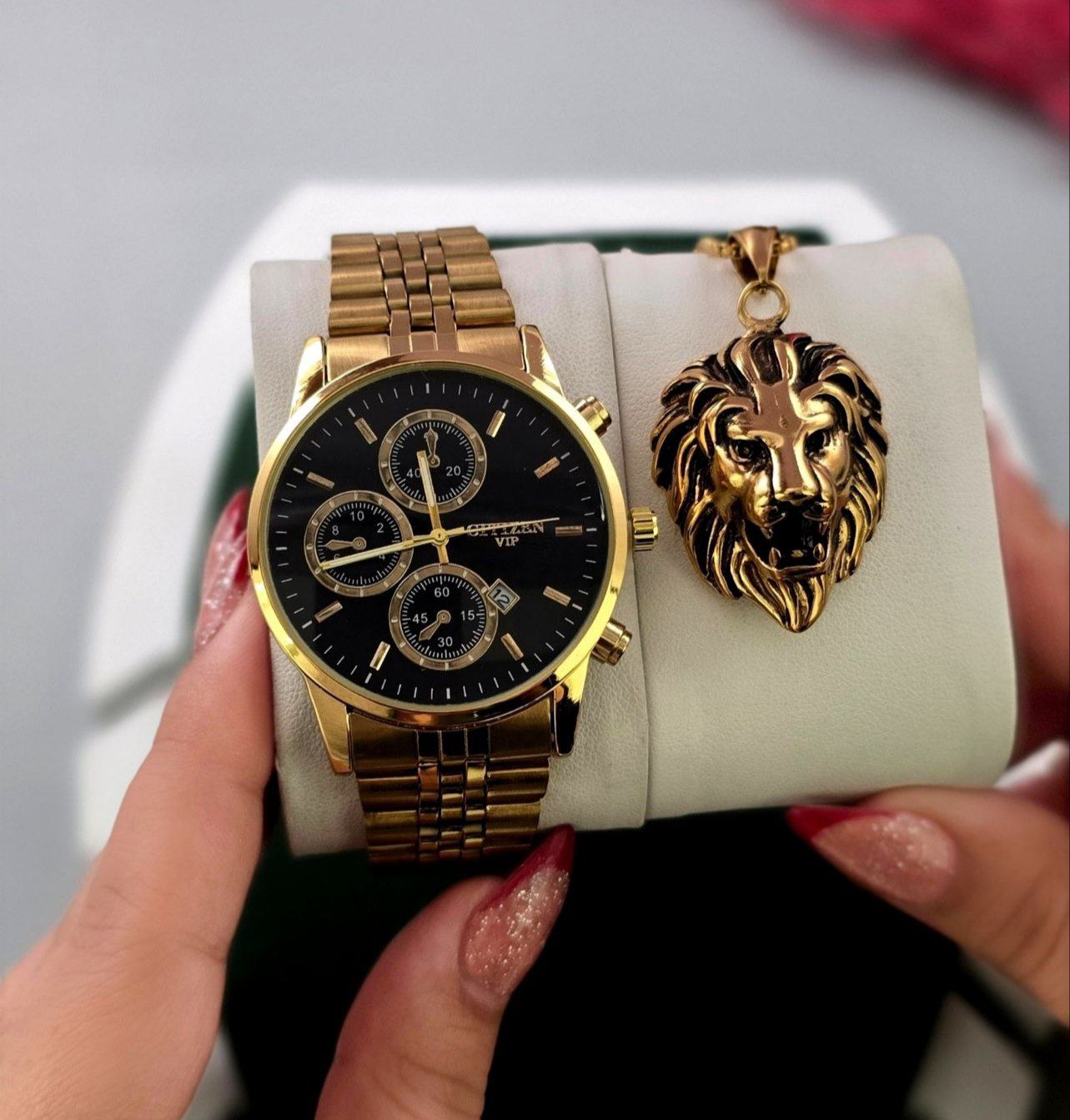 ست ساعت مچی و گردنبند مردانه سیتیزن