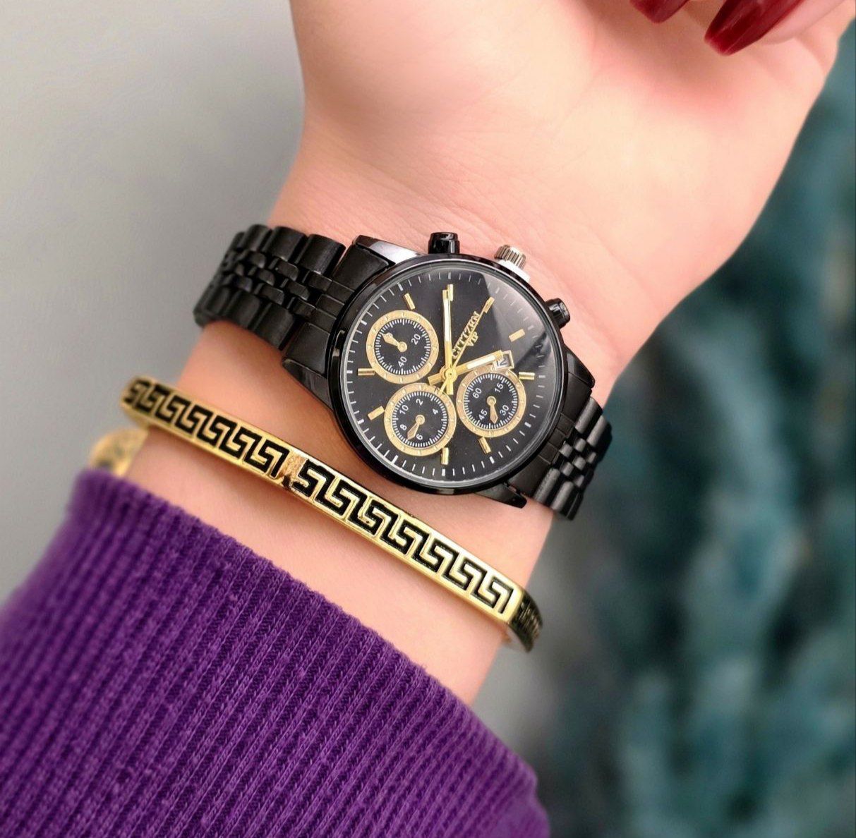 ساعت مچی باکیفیت سیتیزن و دستبند ورساچ شیک