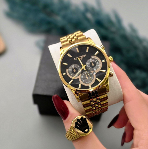 ساعت مردانه شیک سیتیزن به همراه انگشتر