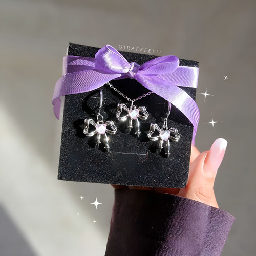 نیم ست دخترانه پاپیون | رنگ ثابت مناسب هدیه 🎁