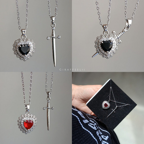 ست گردنبند قلب و شمشیر | بدون افزایش قیمت