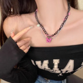 گردنبند دخترانه پروانه و سنجاق